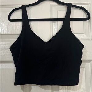 Lululemon Black V-Neck Cropped Tank Top